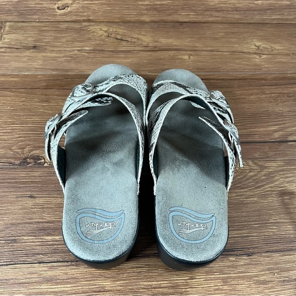 Dansko Sophie Snakeskin Leather Sandals Clogs Women’s Size 8 (38) Shoes - Picture 5 of 10